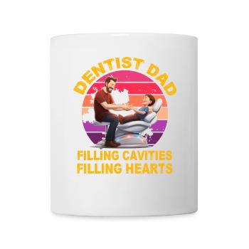 Zahnarzt Papa füllen Hohlräume füllen Herzen - Tasse - Weiß - Vorne