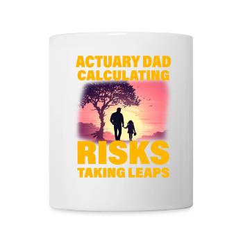 Aktuar Papa Risiken berechnen und Sprünge machen - Tasse - Weiß - Vorne