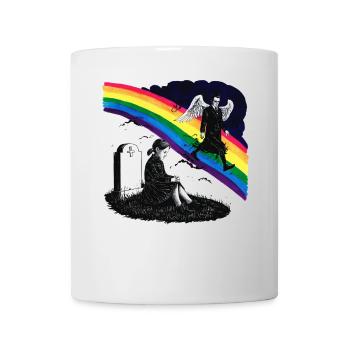 Fille papa Ange en deuil - Mug blanc - blanc - Devant