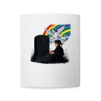 Fille papa Ange en deuil - Mug blanc - blanc - Devant
