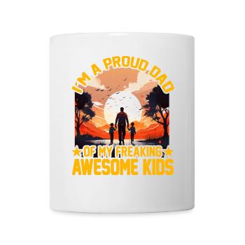 Ich bin ein stolzer Vater meiner verdammt tollen Kinder - Tasse - Weiß - Vorne