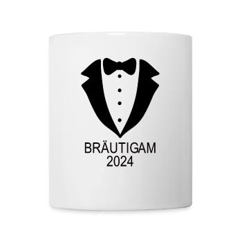 Bräutigam 2024 Hochzeit Ehe Junggesellenabschied - Tasse - Weiß - Vorne