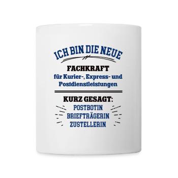 Postbotin Ausbildung Fachkraft KEP Briefträgerin - Tasse - Weiß - Vorne