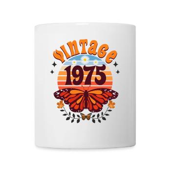 Papillon Année 1975 Femme 50 Ans Anniversaire - Mug blanc - blanc - Devant