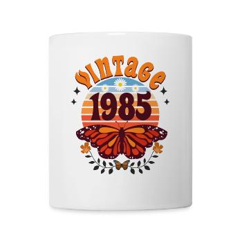 Schmetterling Jahr 1985 Frau 40 Jahre Jubiläum - Tasse - Weiß - Vorne