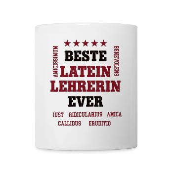 Beste Latein Lehrerin Schule Latinum Teacher Latin - Tasse - Weiß - Vorne