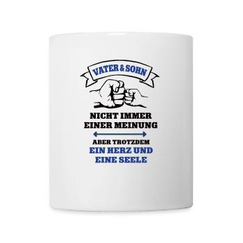 Vater und Sohn Outfit Team Väter Söhne Partnerlook - Tasse - Weiß - Vorne