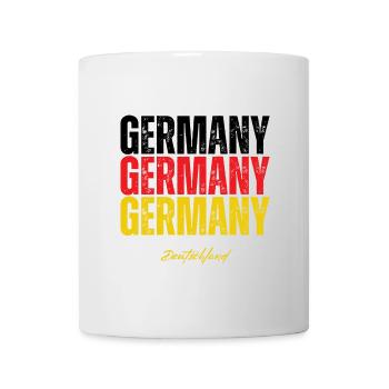 Flagge Deutschlands, deutscher Stolz - Tasse - Weiß - Vorne