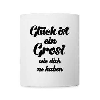 Glück ist es ein Grosi wie dich zu haben Oma - Tasse - Weiß - Vorne