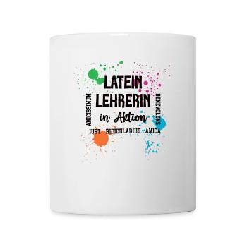 Latein Lehrerin in Aktion Lateinlehrerin Latinist - Tasse - Weiß - Vorne