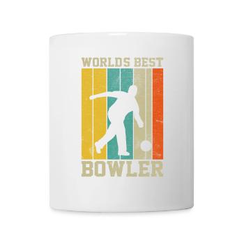 Meilleur quilleur du monde - Bowling Club Bowling Ball - Mug blanc - blanc - Devant