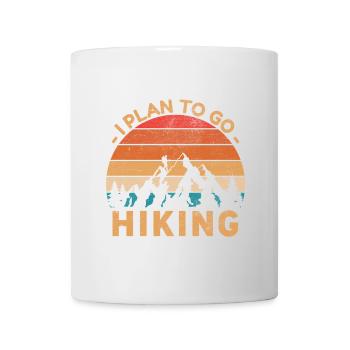 J’ai l’intention de faire de la randonnée - Wanderer Naturbursche Retro - Mug blanc - blanc - Devant