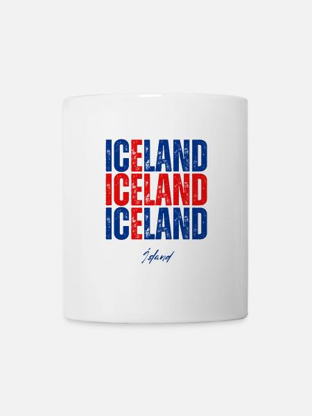 Flagge von Island, Isländischer Stolz - Tasse - Weiß