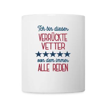 Vetter Lustige Geburtstag Idee Cousin Vettern - Tasse - Weiß - Vorne