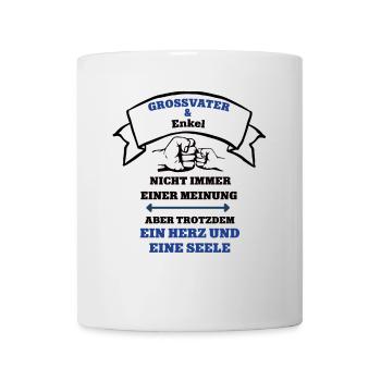 Grossvater und Enkel Team Partnerlook Opa Enkeln - Tasse - Weiß - Vorne