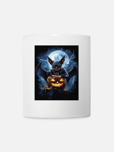 Halloween Geschenk Frauen Fledermaus Männer Kinder - Tasse - Weiß