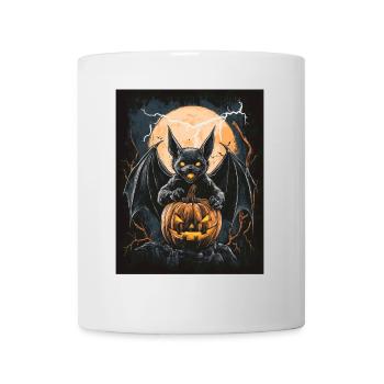 Cadeau d’Halloween Femmes Chauve-souris Hommes Enfants - Mug blanc - blanc - Devant