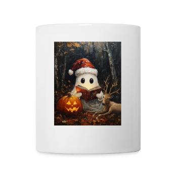 Halloween Gift Ghost with Christmas Hat Decoration - Mug - white - Front