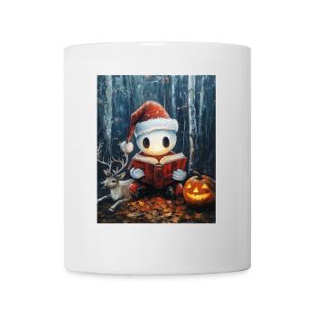 Halloween Gift Ghost with Christmas Hat Decoration - Mug - white - Front