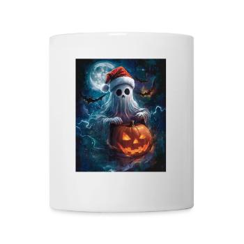 Halloween Gift Ghost with Christmas Hat Decoration - Mug - white - Front