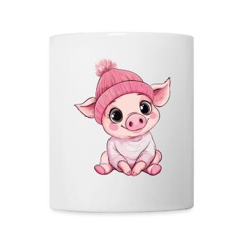 Pig Cute Cute Baby Kids Animal Cartoon - Mug - white - Front