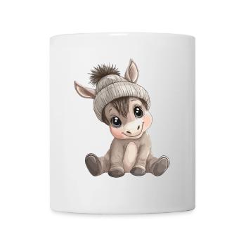 Donkey Cute Cute Baby Kids Animal Cartoon - Mug - white - Front
