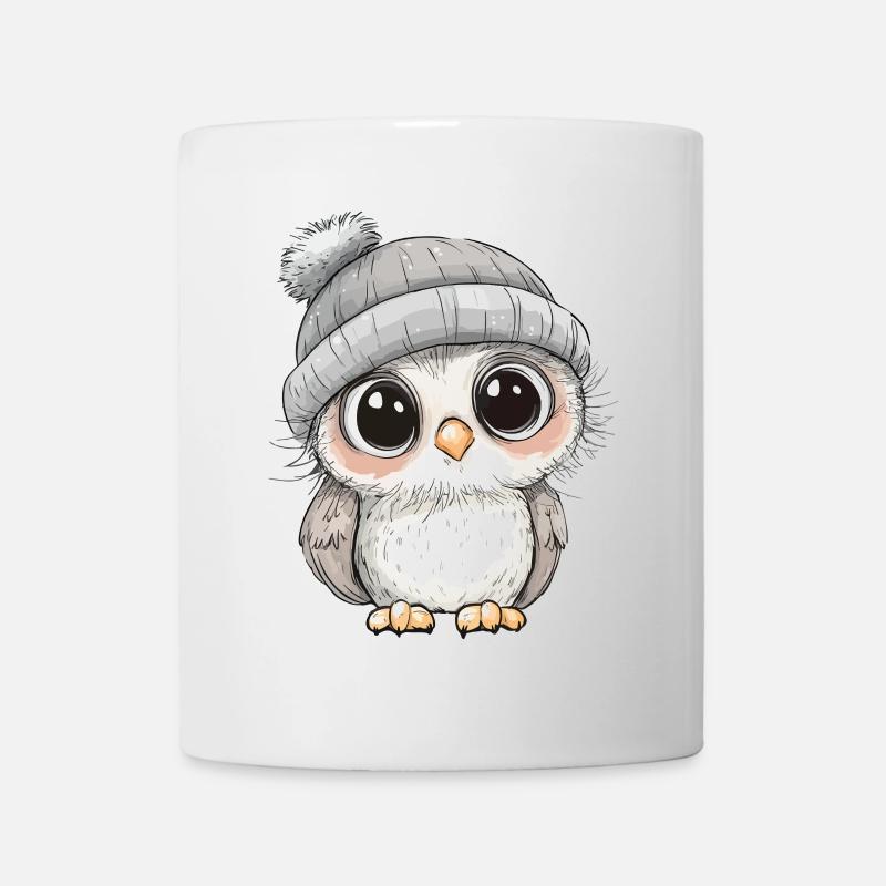 Eule Süß Niedlich Baby Kinder Tier Cartoon - Tasse - Weiß
