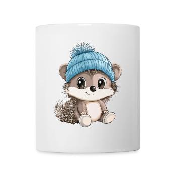 Igel Süß Niedlich Baby Kinder Tier Cartoon - Tasse - Weiß - Vorne