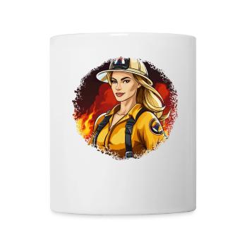Pompier Pompier - Mug blanc - blanc - Devant