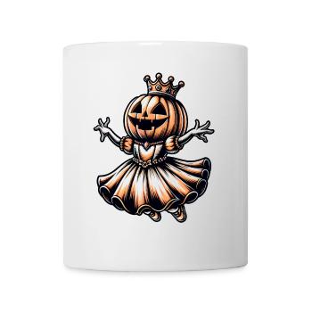 Princesse citrouille d’Halloween avec couronne - Mug blanc - blanc - Devant