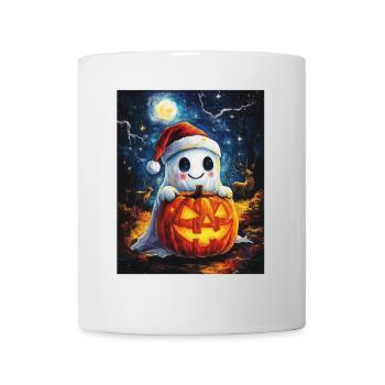 Halloween Gift Ghost with Christmas Hat Decoration - Mug - white - Front