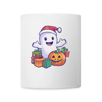 Halloween Gift Ghost with Christmas Hat Decoration - Mug - white - Front