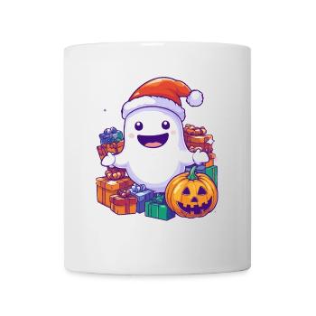 Halloween Gift Ghost with Christmas Hat Decoration - Mug - white - Front