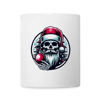 Santa Claus Skull with Christmas Ornament - Mug - white - Front