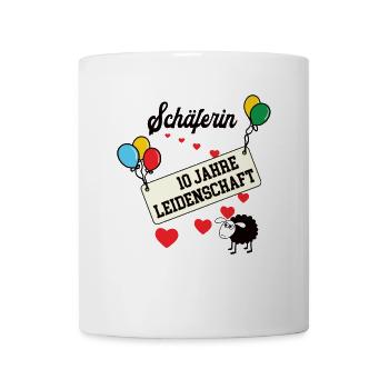 Schäferin Jubiläum 10 Jahre 10. jähriges Jubi - Tasse - Weiß - Vorne