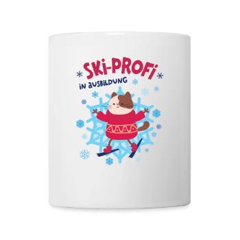 Ski Anfänger Skifahren Üben Skifahrerin Skisport - Tasse - Weiß - Vorne