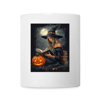 Halloween Cadeau Femmes Sorcière Hommes Enfants Décoration - Mug blanc - blanc - Devant