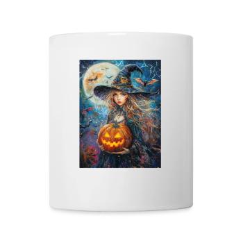 Halloween Cadeau Femmes Sorcière Hommes Enfants Décoration - Mug blanc - blanc - Devant