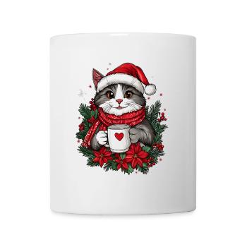 Cat Coffee Christmas Decoration Women Men Children - Mug - white - Front