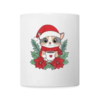 Cat Coffee Christmas Decoration Women Men Children - Mug - white - Front