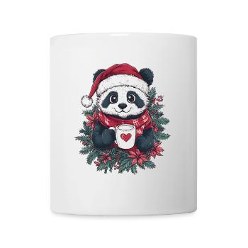Panda Café Décoration de Noël Femmes Hommes Enfants - Mug blanc - blanc - Devant