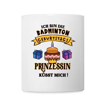 Badmintonerin Geburtstag Badmintonspielerin Geb - Tasse - Weiß - Vorne