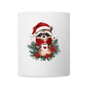 Raccoon Coffee Christmas Women Men Children - Mug - white - Front