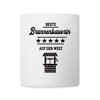 Beste Brunnenbauerin Meisterin Chefin Brunnenbauer - Tasse - Weiß - Vorne