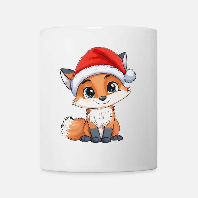 Renard Noël mignon Noël mignon Noël - Mug blanc - blanc