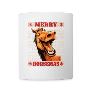 Cheval Noël Drôle Drôle Noël Noël - Mug blanc - blanc - Devant