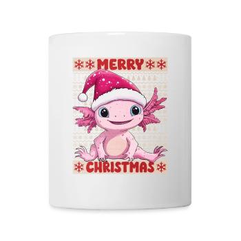 Axolotl Ugly Christmas Weihnachten Süß Niedlich - Tasse - Weiß - Vorne