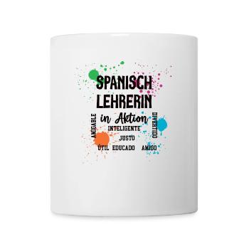 Spanisch Lehrerin in Aktion Spanischlehrerin - Tasse - Weiß - Vorne