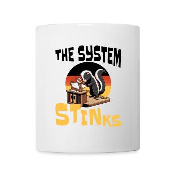 Le système politique pue - Mug blanc - blanc - Devant