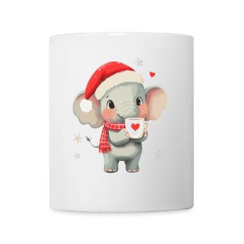 Elefant Kaffee Weihnachten Frauen Männer Kinder - Tasse - Weiß - Vorne